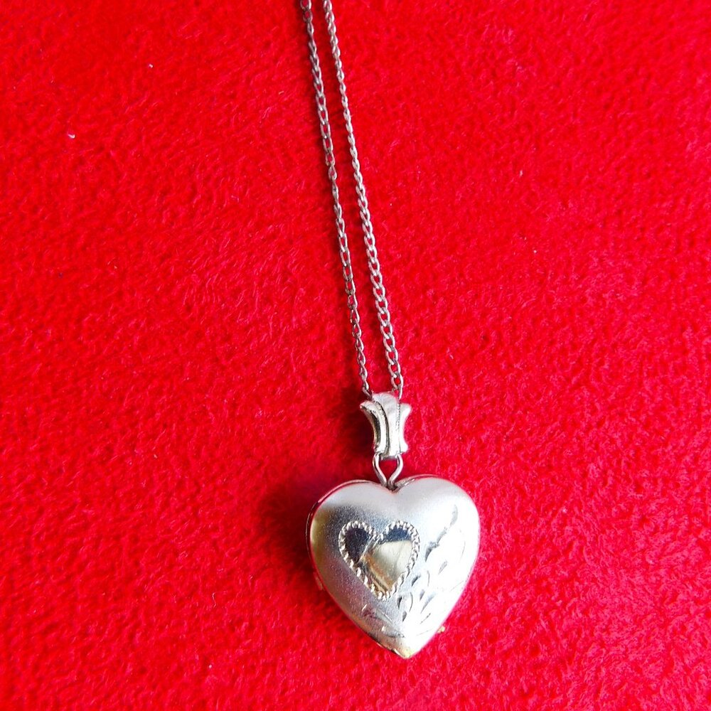Ladies Sterling Silver 925 Heart Necklace